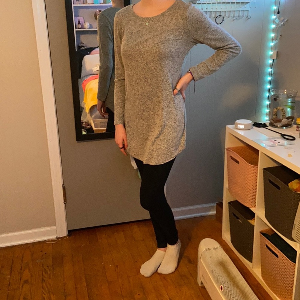 Long gray shirt